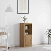 vidaXL LED-sido bord Artisan Ek 41 x 37 x 100 cm Konstruerat trä