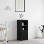 vidaXL Sideboard Svart ek 41 x 37 x 100 cm Konstruerat trä