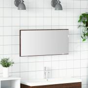 vidaXL Badrumsspegel brun ek 80 x 8.5 x 37 cm Konstruerat trä