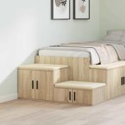 vidaXL Förvaringsskåp Sonoma ek 127 x 41 x 40 cm Konstruerat trä