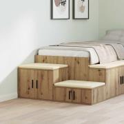 vidaXL Förvaringsskåp artisan ek 127 x 41 x 40 cm Konstruerat trä