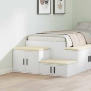 vidaXL Förvaringsskåp 2 pcs Vit 108 x 41 x 40 cm Konstruerat trä