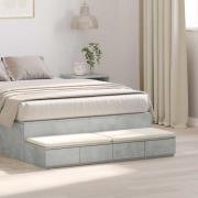 vidaXL Sänglådor Betonggrå 120 x 36.5 x 16.5 cm Konstruerat trä