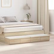 vidaXL Sänglådor Sonoma ek 140 x 36.5 x 16.5 cm Konstruerat trä
