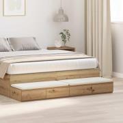 vidaXL Sänglådor artisan ek 140 x 36.5 x 16.5 cm Konstruerat trä