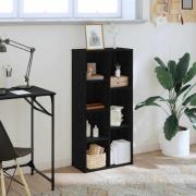 vidaXL Bokhylla Svart Ek 50 x 25 x 102 cm