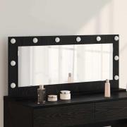 vidaXL Smink Spegel Svart Ek 100 x 45 x 18 cm Konstruerat trä och glas