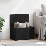 vidaXL Förvaringslåda Svart ek 60 x 35 x 35 cm Konstruerat trä