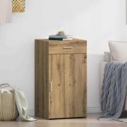 vidaXL Sideboard med låda Artisan Ek 50 x 42,5 x 93 cm