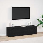 vidaXL Tv-bänk med låda Svart ek 140 x 34 x 40 cm Konstruerat trä