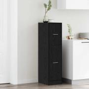 vidaXL Apoteksskåp Svart ek 30 x 41 x 118 cm Konstruerat trä