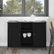 vidaXL Sideboard Svart ek 100 x 35 x 70 cm Konstruerat trä