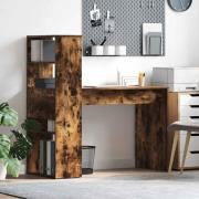vidaXL Skrivbord Rökfärgad ek 113 x 54 x 120 cm Konstruerat trä