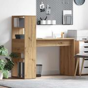 vidaXL Skrivbord Artisan Ek 113 x 54 x 120 cm Konstruerat trä