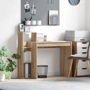 vidaXL Skrivbord med hylla artisan ek 100 x 40 x 90 cm Konstruerat trä