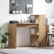 vidaXL Skrivbord Artisan Ek 108 x 55 x 103,5 cm Konstruerat trä