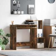 vidaXL Skrivbord med låda Rökt ek 106 x 41 x 88.5 cm Konstruerat trä