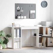 vidaXL Skrivbord med förvaring Vit 130 x 50,5 x 75 cm Konstruerat trä