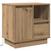 vidaXL Nattduksbord med artisan ek 50 x 34.5 x 50 cm Konstruerat trä