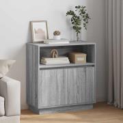 vidaXL Sideboard med LED Grå sonoma 71 x 34.5 x 75 cm Konstruerat trä