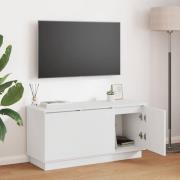 vidaXL TV Skåp med LED Vit 100 x 38 x 49 cm Konstruerat trä