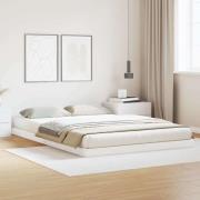 vidaXL Sängram Vit 160 x 210 cm Massiv furu