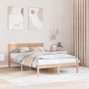vidaXL Sängram Brun 120 x 200 cm Massivt tallträ