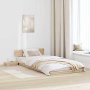 vidaXL Sängram Brun 100 x 200 cm trä