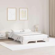 vidaXL Sängram Vit 150 x 200 cm Massiv furu
