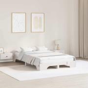 vidaXL Sängram Vit 120 x 190 cm Massiv furu