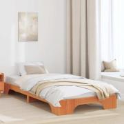 vidaXL Sängram Vaxbrun 80 x 200 cm Massiv furu