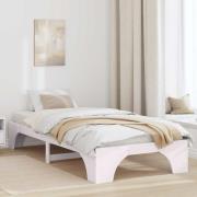 vidaXL Sängram Vit 100 x 200 cm Massiv furu