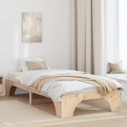 vidaXL Sängram Naturfärg 80 x 200 cm Massiv furu