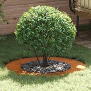 vidaXL Platta Treringar 5 pcs Brun Ø50 / 80 cm cortenstål