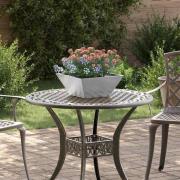vidaXL Trädgårds Skål Planter 5 pcs Silver 35 x 35 x 15 cm