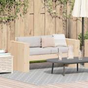 vidaXL Trädgårdsoffa Brun 134 x 60 x 62 cm Massiv furu