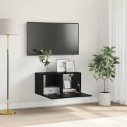 vidaXL TV-bänkset Väggmonterad Svart 60 x 30 x 30 cm Konstruerat trä