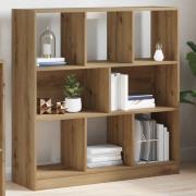 vidaXL Bokhylla artisan ek 97,5x29,5x100 cm konstruerat trä