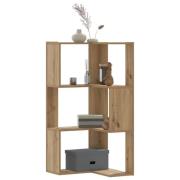 vidaXL Bokhylla hörn 3 hyllplan ek 50x50x102 cm konstruerat trä
