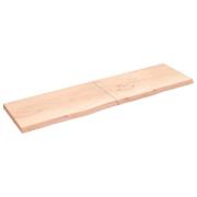 vidaXL Hyllplan 220x60x(2-6) cm obehandlad massiv ek