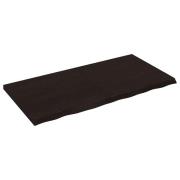 vidaXL Vägghylla mörkbrun 120x60x(2-4) cm behandlad massiv ek