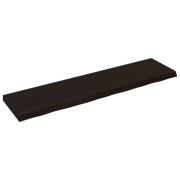 vidaXL Vägghylla mörkbrun 160x40x(2-6) cm behandlad massiv ek