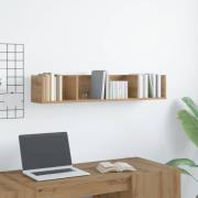 vidaXL CD-hylla artisan ek 100x18x18 cm konstruerat trä