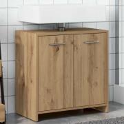 vidaXL Tvättställsskåp artisan ek 60x33x60 cm konstruerat trä