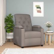 vidaXL Reclinerfåtölj taupe tyg
