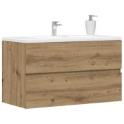vidaXL Handfatsskåp artisian ek 90x38,5x45 cm konstruerat trä