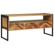 vidaXL TV-skåp med låda Brun 100 x 35 x 50 cm Massivt akaciaträ