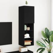 vidaXL TV-skåp Svart 30.5 x 30 x 102 cm Konstruerat trä
