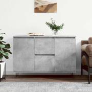 vidaXL Skänk betonggrå 101,5x35x70 cm konstruerat trä