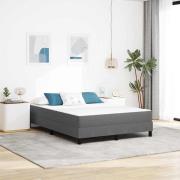 vidaXL Sängmadrass med madrass Ljusgrå 140 x 190 cm tyg